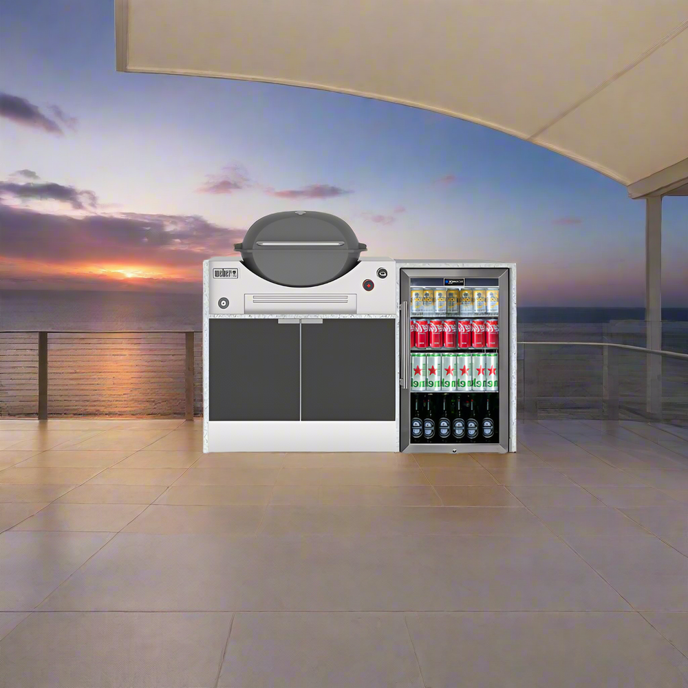 Grillhound Mini Outdoor Kitchen With Single Fridge to Suit Weber Family Q - GW151