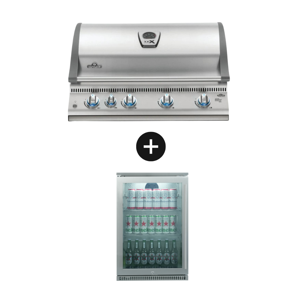 Napoleon LEX Built-in 605 version, 304 Stainless steel+Napoleon Outdoor Fridge-NAPSDLH+BILEX605RBINSS-AU