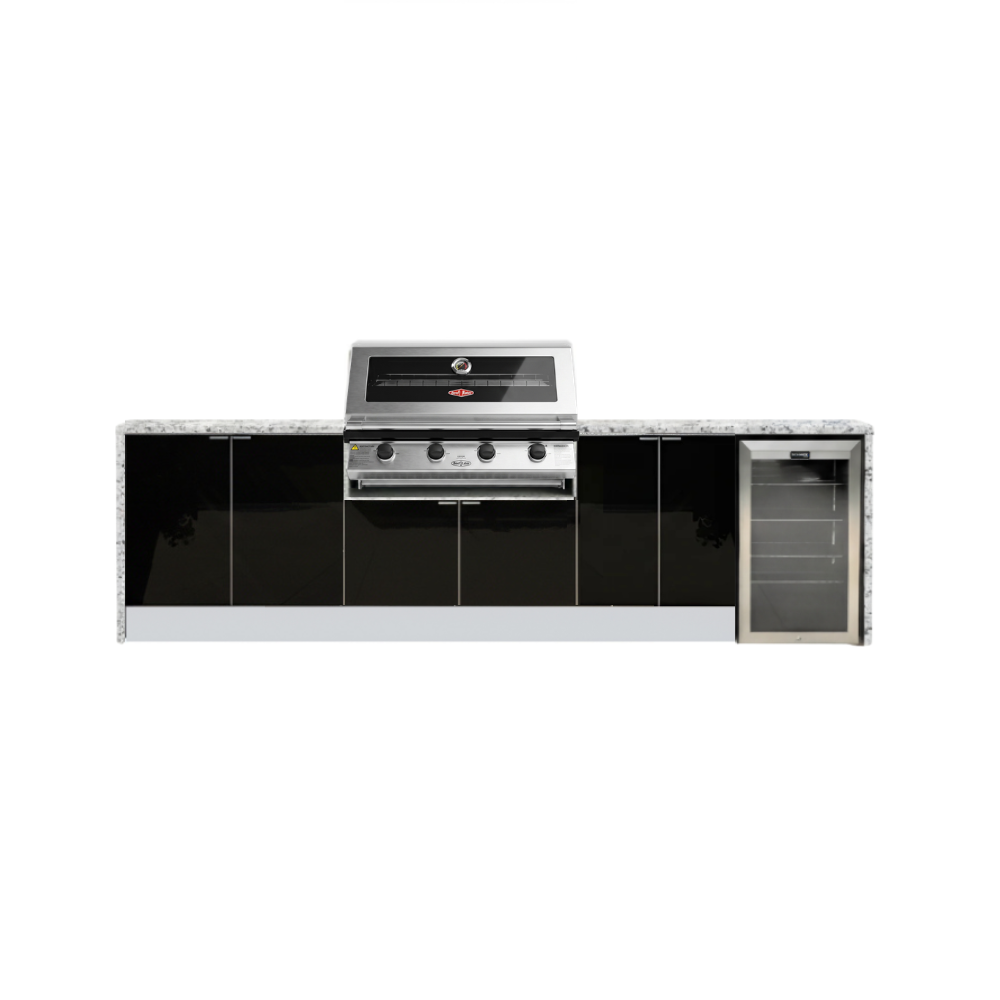 Grillhound Outdoor Kitchen Package With Beefeater 1200 And Single Fridge - GB294