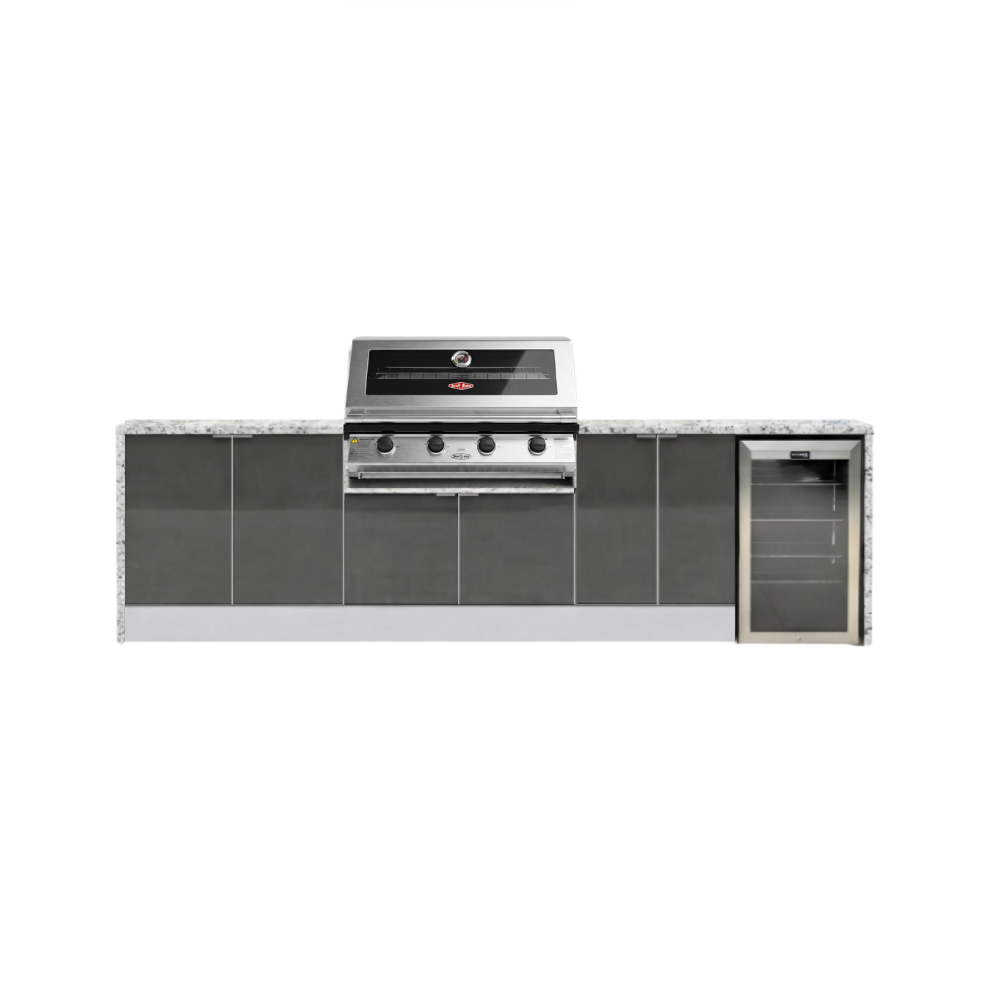 Grillhound Outdoor Kitchen Package With Beefeater 1200 And Single Fridge - GB294