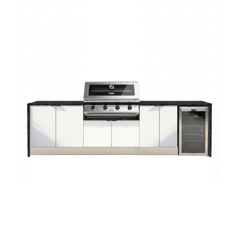 Grillhound Outdoor Kitchen Package With Beefeater 1200 And Single Fridge - GB294