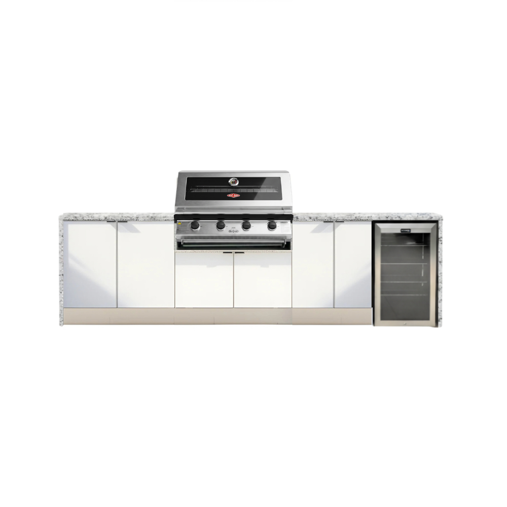 Grillhound Outdoor Kitchen Package With Beefeater 1200 And Single Fridge - GB294