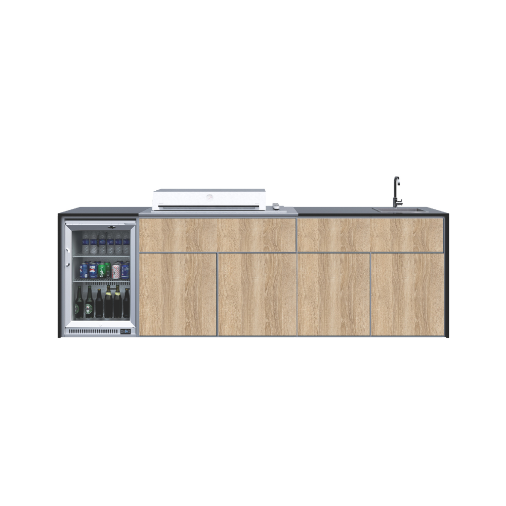 Kube 'Alto' Outdoor Kitchen Package With Beefeater Proline And Single Fridge