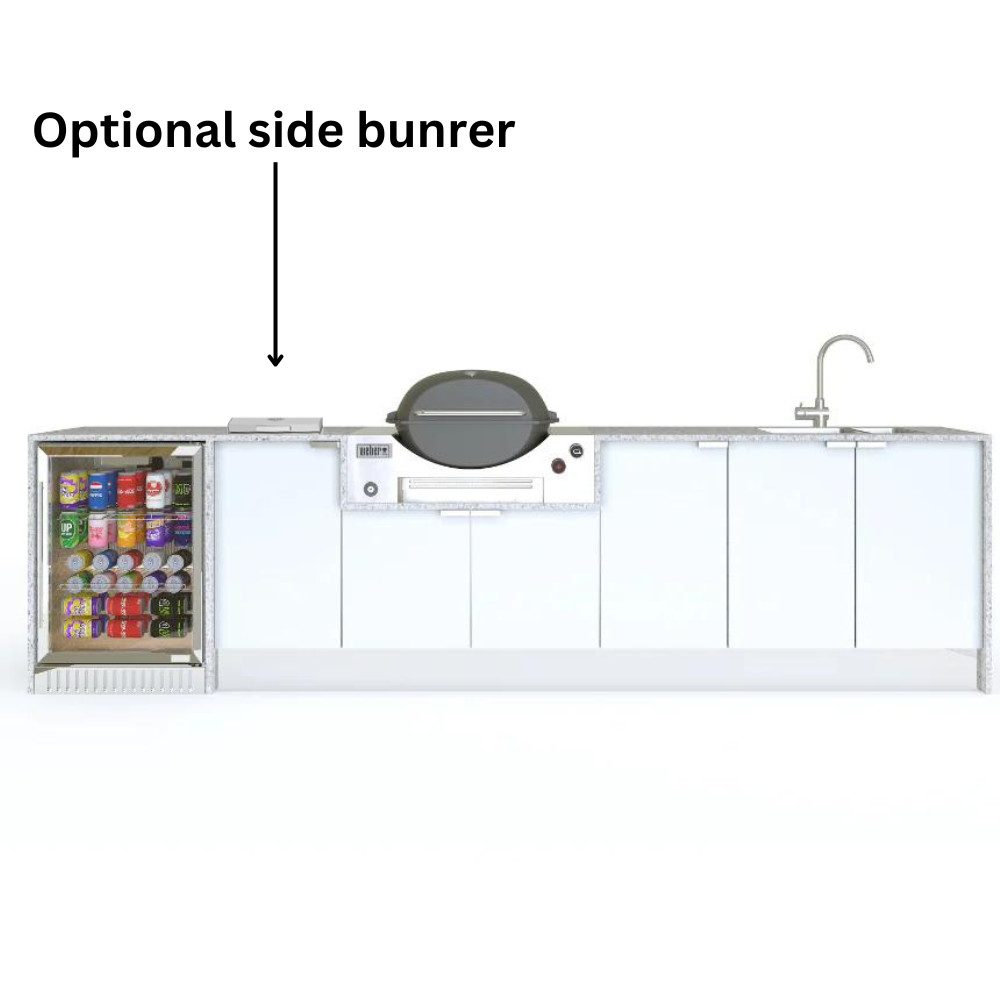 Grillhound Outdoor Kitchen Package to Suit Weber Family Q With Fridge & Sink - GW333