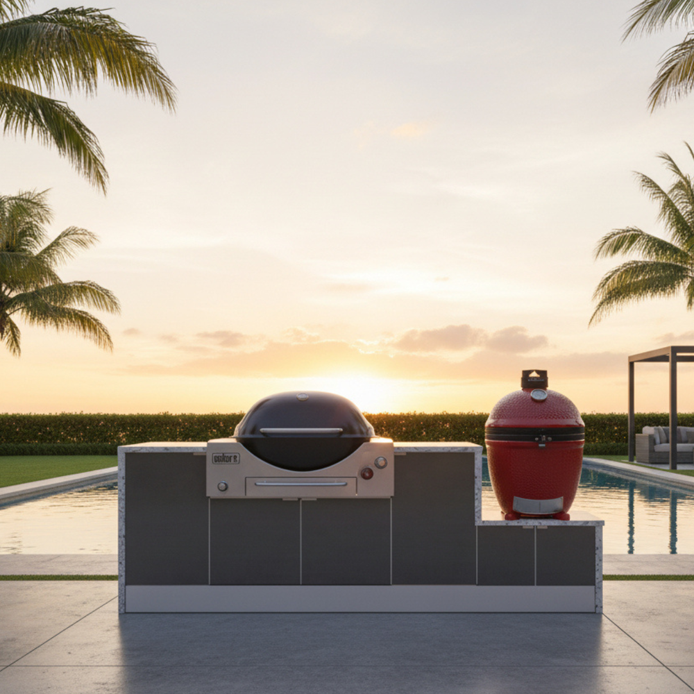 Grillhound Dual Fuel Mini Outdoor Kitchen Package to Suit Weber Family Q - GWK248