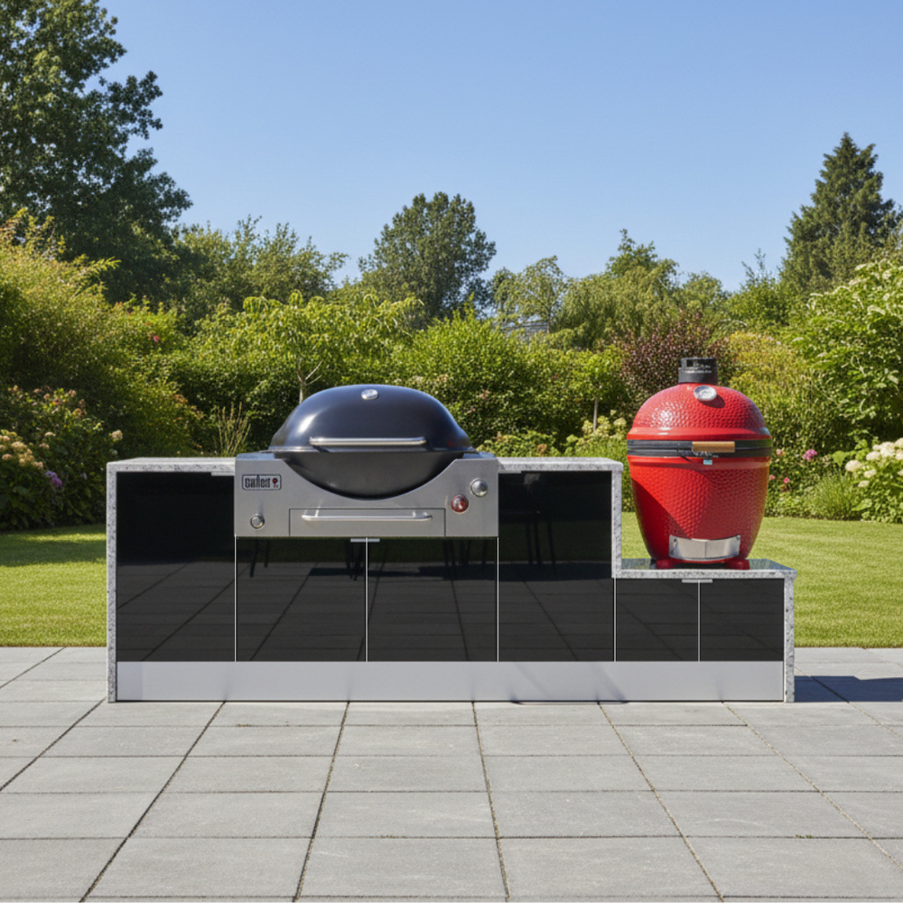 Grillhound Dual Fuel Mini Outdoor Kitchen Package to Suit Weber Family Q - GWK248