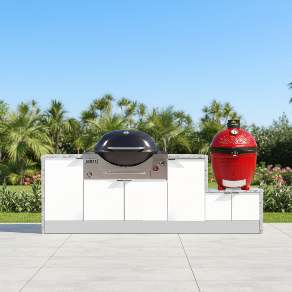 Grillhound Dual Fuel Mini Outdoor Kitchen Package to Suit Weber Family Q - GWK248