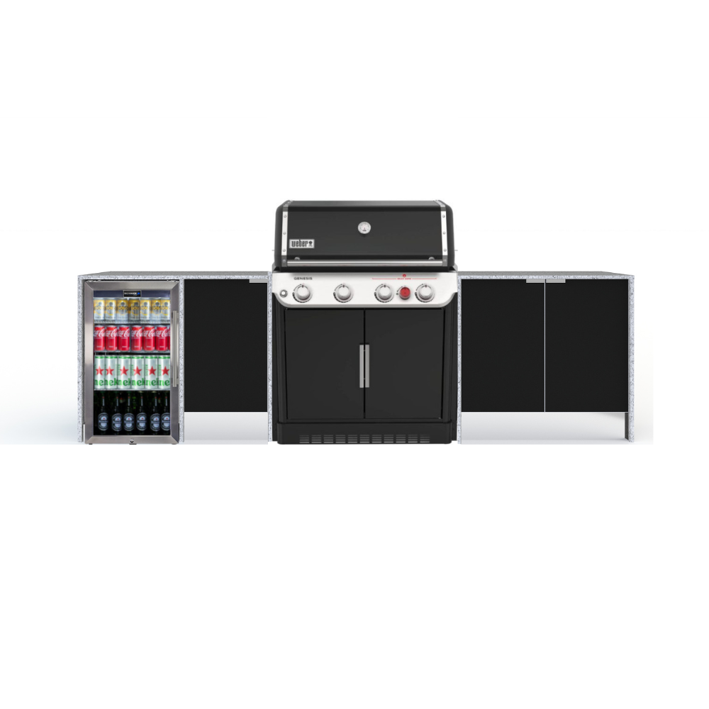 Grillhound Outdoor Kitchen To Suit Weber Genesis With Single Fridge - GWG293