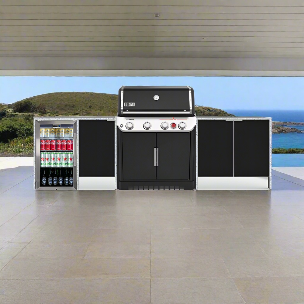 Grillhound Outdoor Kitchen To Suit Weber Genesis With Single Fridge - GWG293