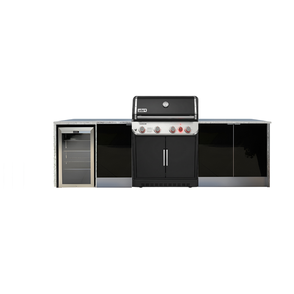 Grillhound Outdoor Kitchen To Suit Weber Genesis With Single Fridge - GWG293