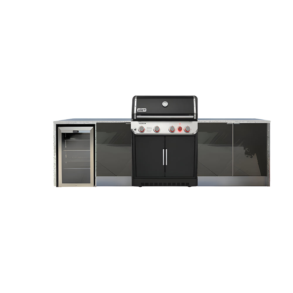 Grillhound Outdoor Kitchen To Suit Weber Genesis With Single Fridge - GWG293