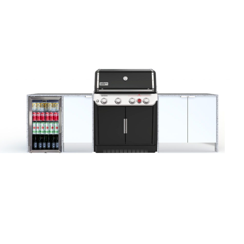 Grillhound Outdoor Kitchen To Suit Weber Genesis With Single Fridge - GWG293