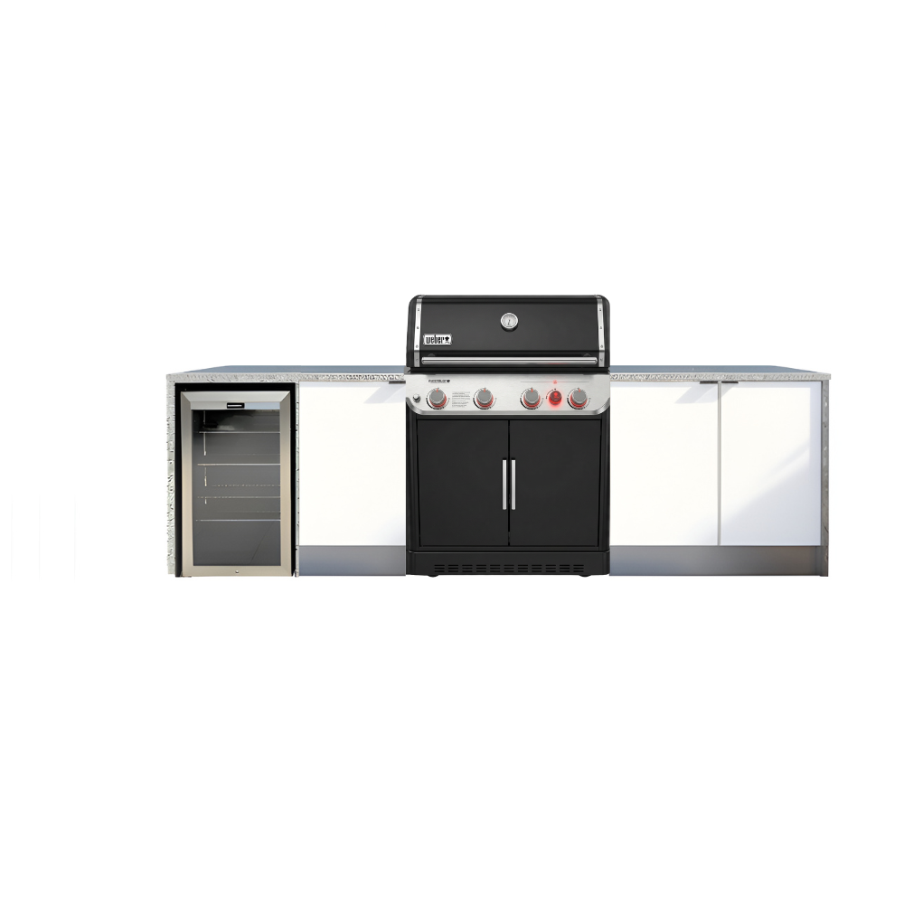 Grillhound Outdoor Kitchen To Suit Weber Genesis With Single Fridge - GWG293