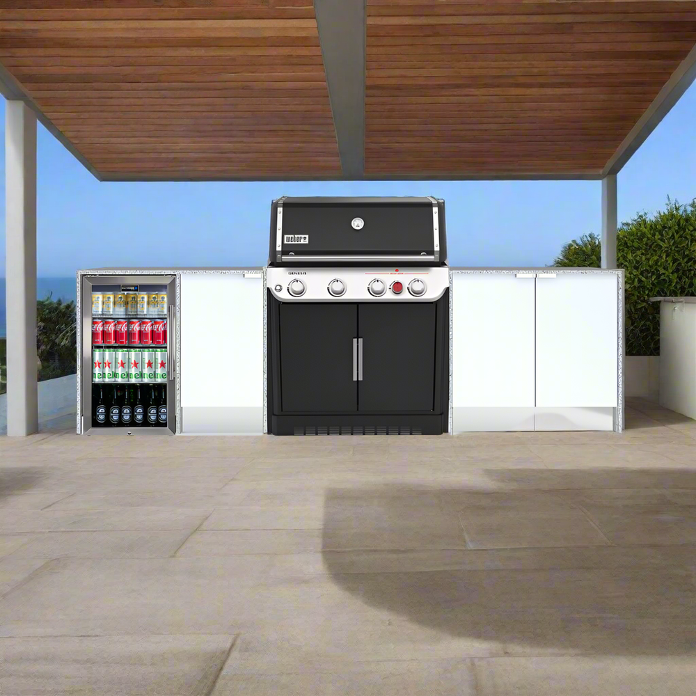 Grillhound Outdoor Kitchen To Suit Weber Genesis With Single Fridge - GWG293