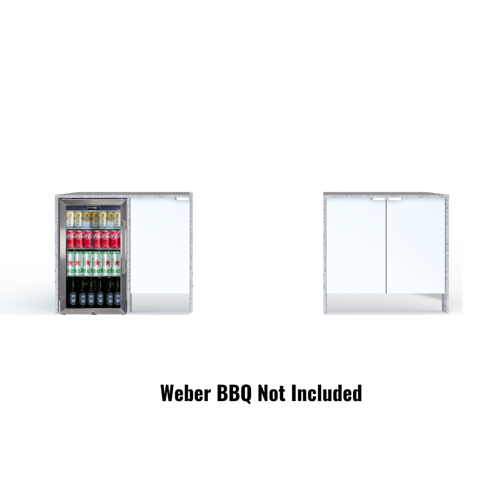 Grillhound Outdoor Kitchen To Suit Weber Genesis With Single Fridge - GWG293