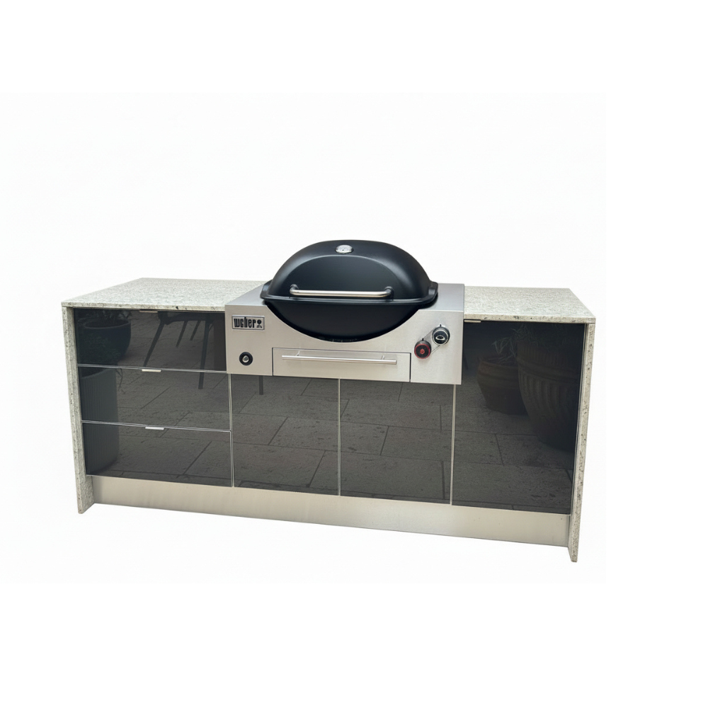 Grillhound Mini Outdoor Kitchen Package With Drawers to Suit Weber Family Q - GW201