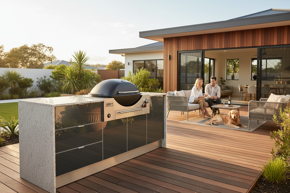 Grillhound Mini Outdoor Kitchen Package With Drawers to Suit Weber Family Q - GW201