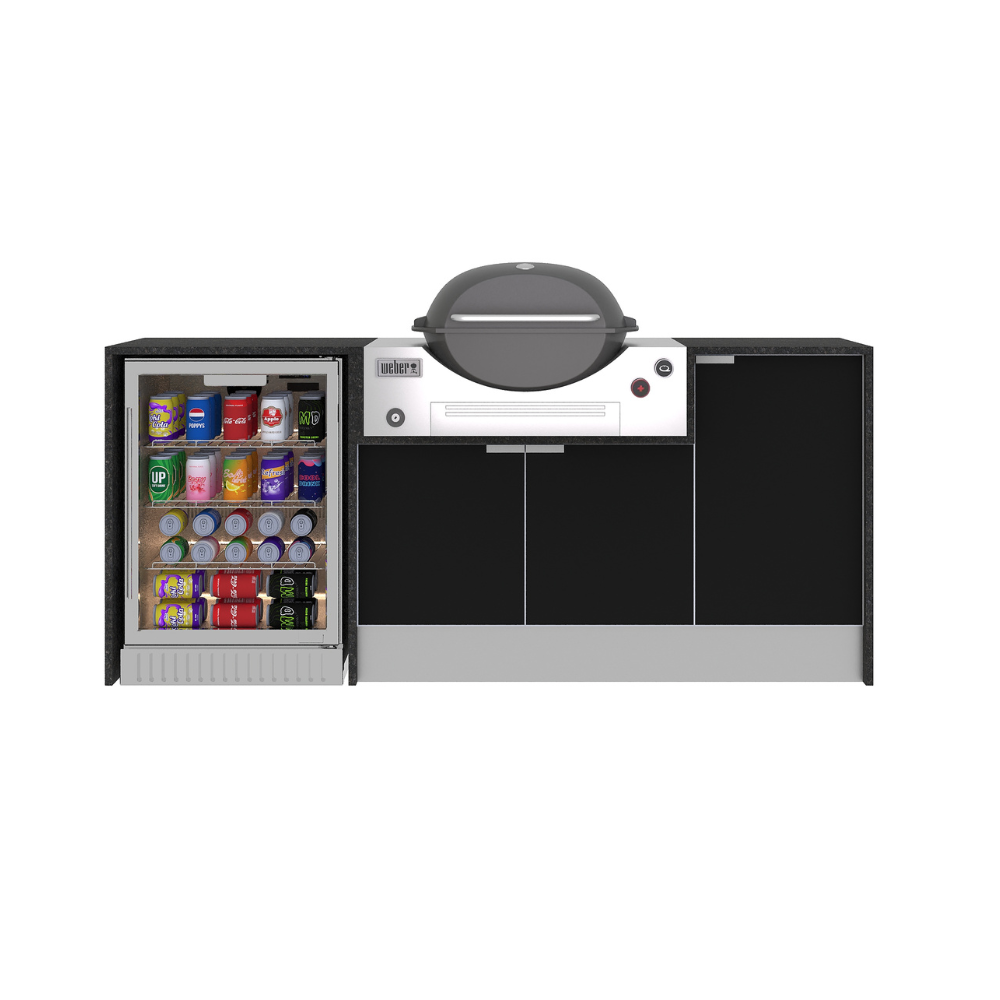 Grillhound Mini Outdoor Kitchen With Single fridge to Suit Weber Family Q - GW200