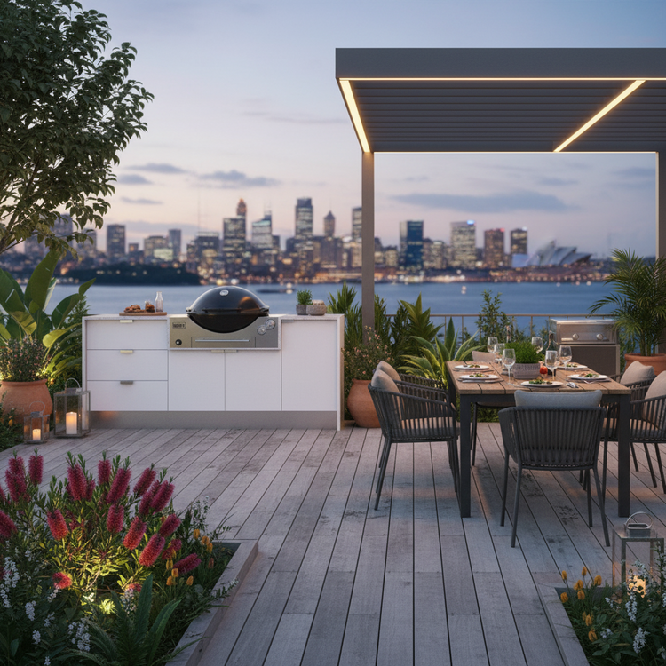 Grillhound Mini Outdoor Kitchen Package With Drawers to Suit Weber Family Q - GW201