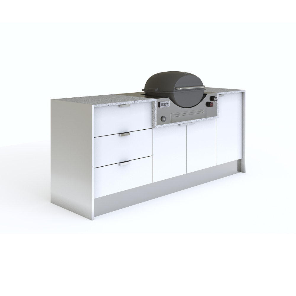 Grillhound Mini Outdoor Kitchen Package With Drawers to Suit Weber Family Q - GW201