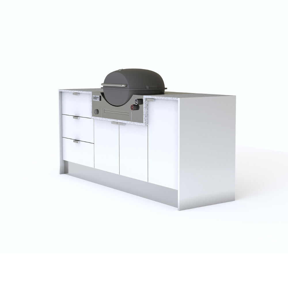 Grillhound Mini Outdoor Kitchen Package With Drawers to Suit Weber Family Q - GW201