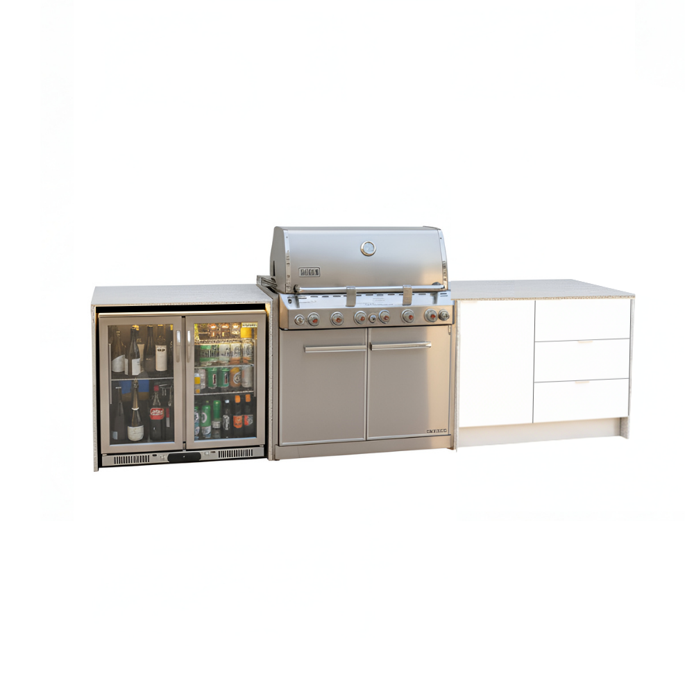 Grillhound Outdoor Kitchen To Suit Weber Summit With Double Fridge - GWS316