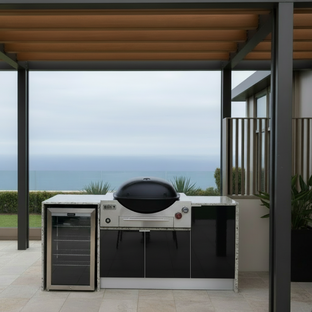 Grillhound Mini Outdoor Kitchen With Single fridge to Suit Weber Family Q - GW200