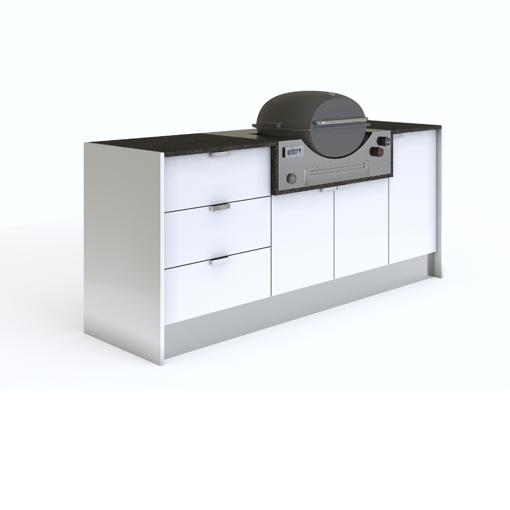 Grillhound Mini Outdoor Kitchen Package With Drawers to Suit Weber Family Q - GW201