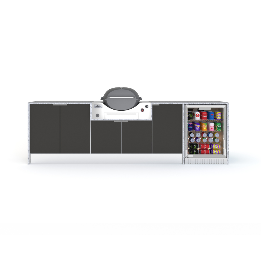 Grillhound Outdoor Kitchen Package to Suit Weber Family Q With Fridge - GW286