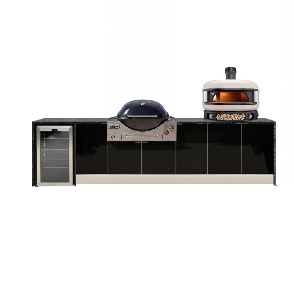 Grillhound Outdoor Kitchen Package to Suit Weber Family Q + Gozney Pizza Oven-GWGZ346