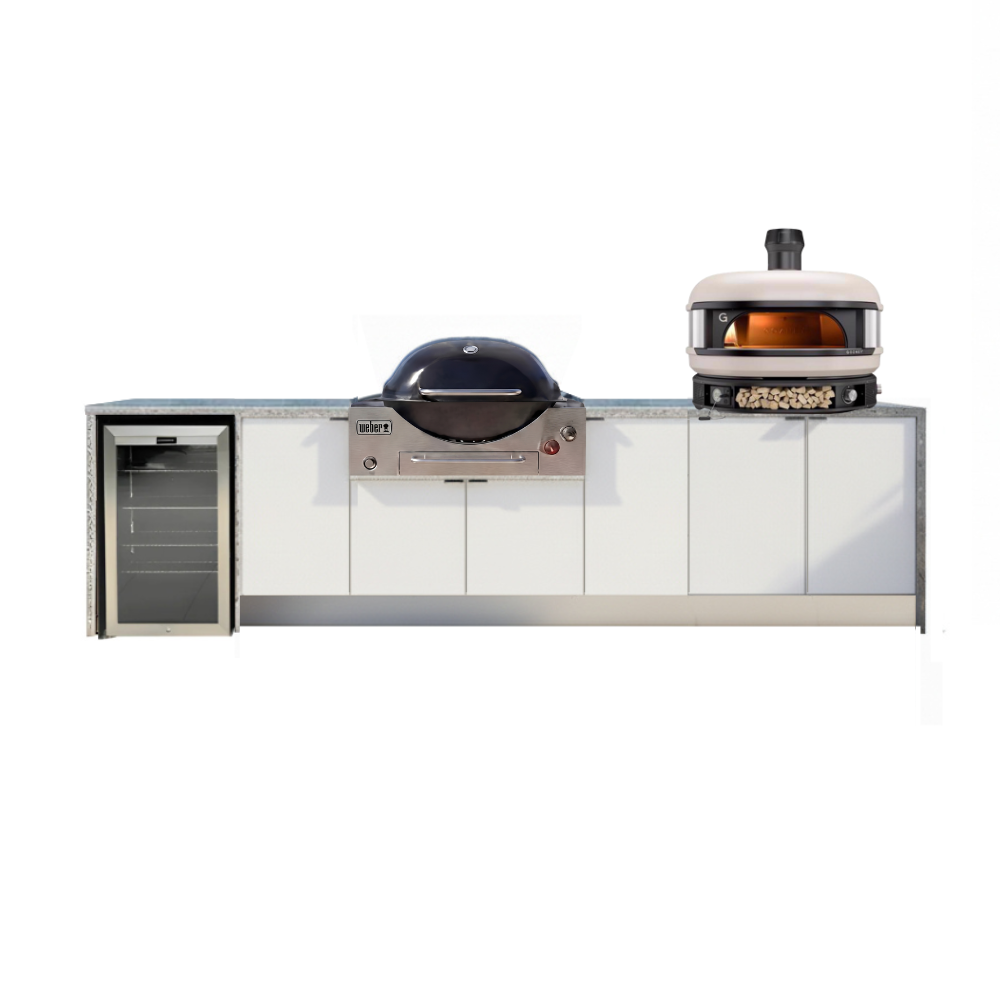Grillhound Outdoor Kitchen Package to Suit Weber Family Q + Gozney Pizza Oven-GWGZ346
