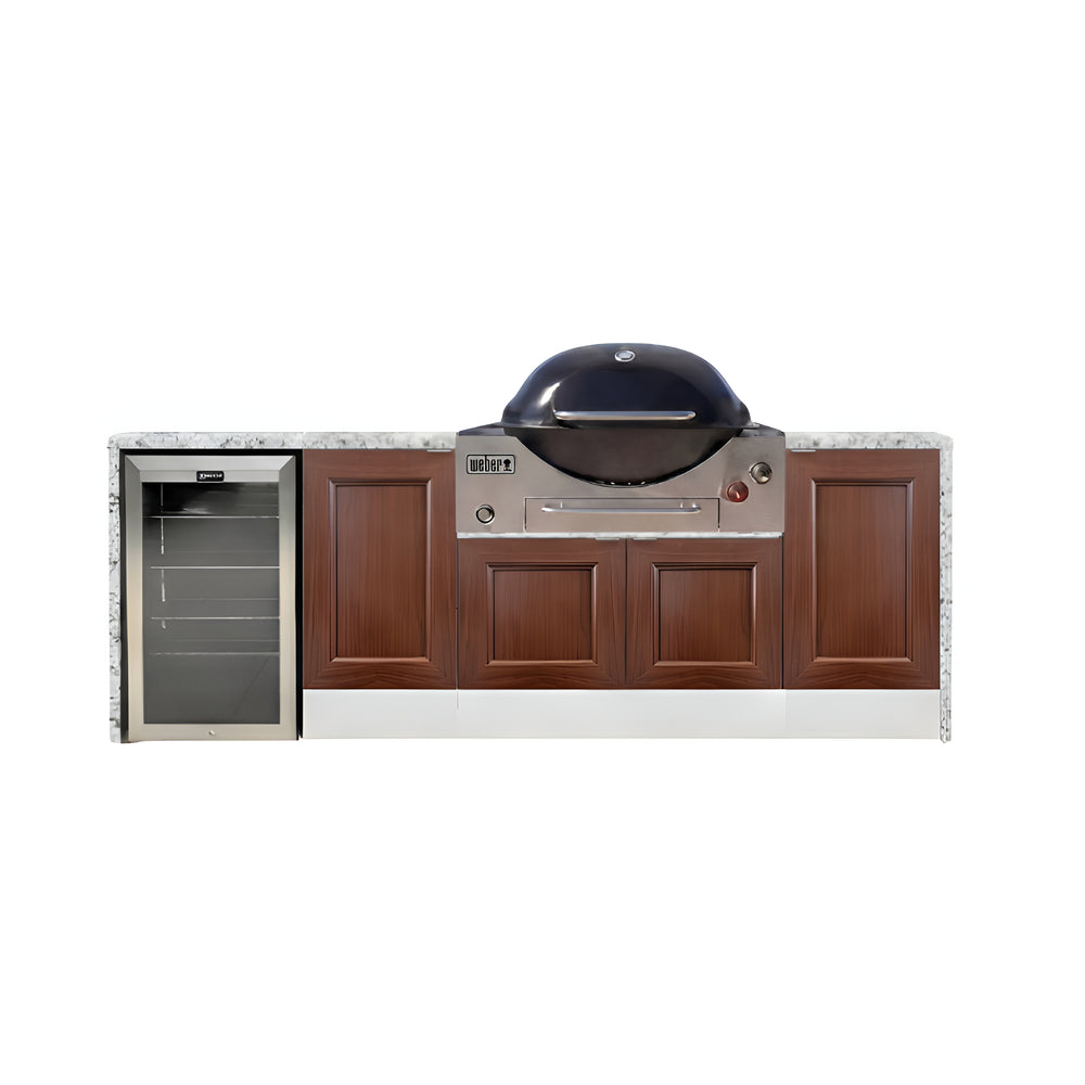 Grillhound Outdoor Kitchen Package to Suit Weber Family Q With Single Fridge - GWT244