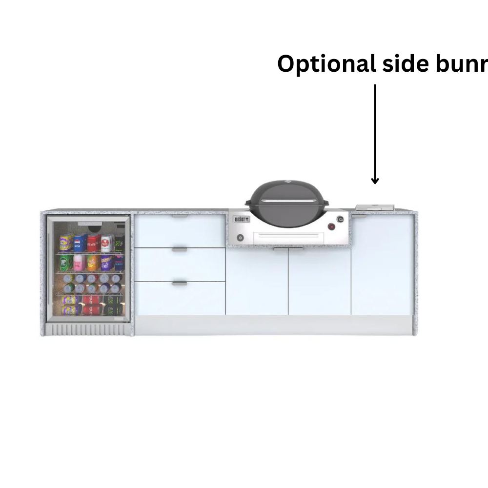 Grillhound Outdoor Kitchen To Suit Weber Family Q With Fridge - GW266