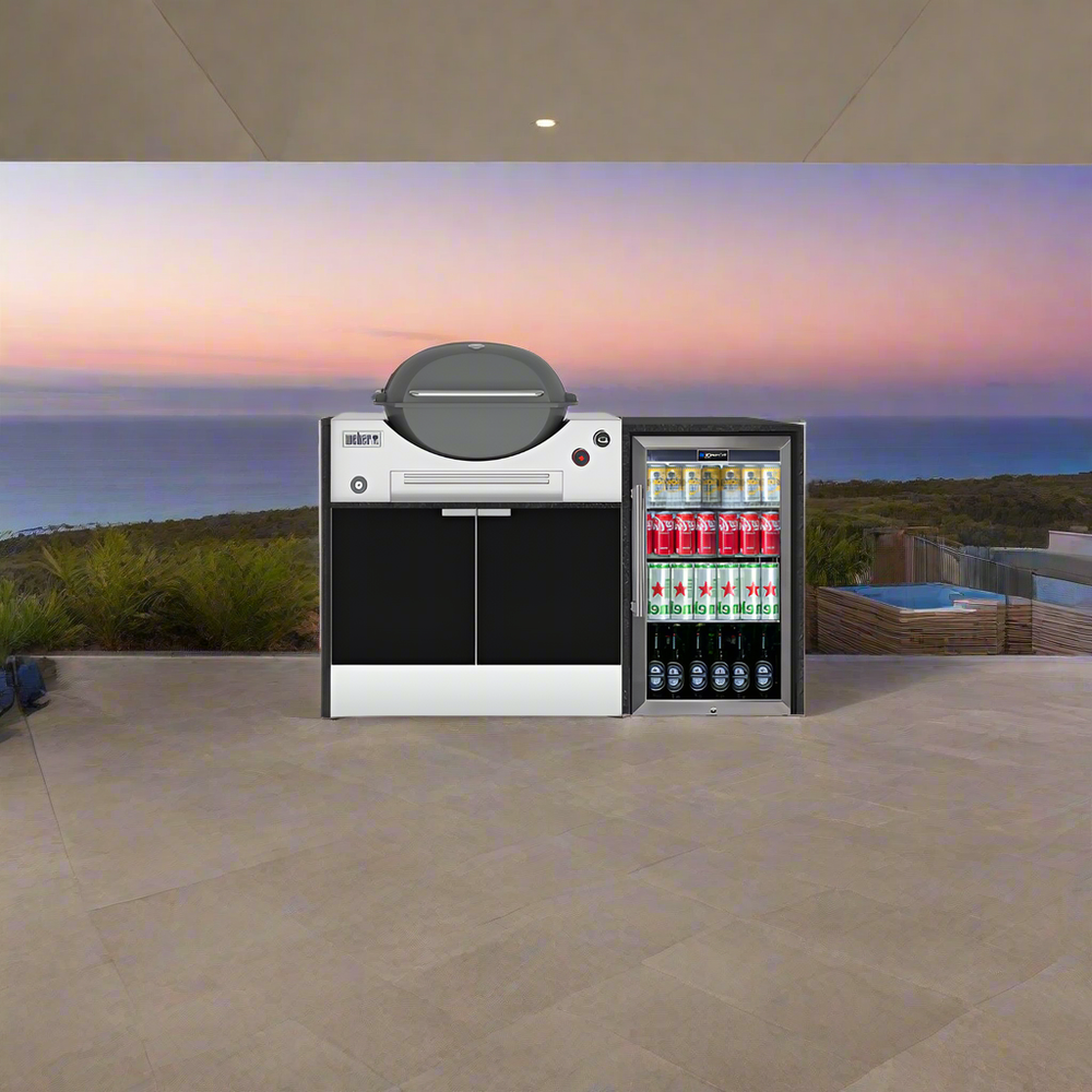 Grillhound Mini Outdoor Kitchen With Single Fridge to Suit Weber Family Q - GW151