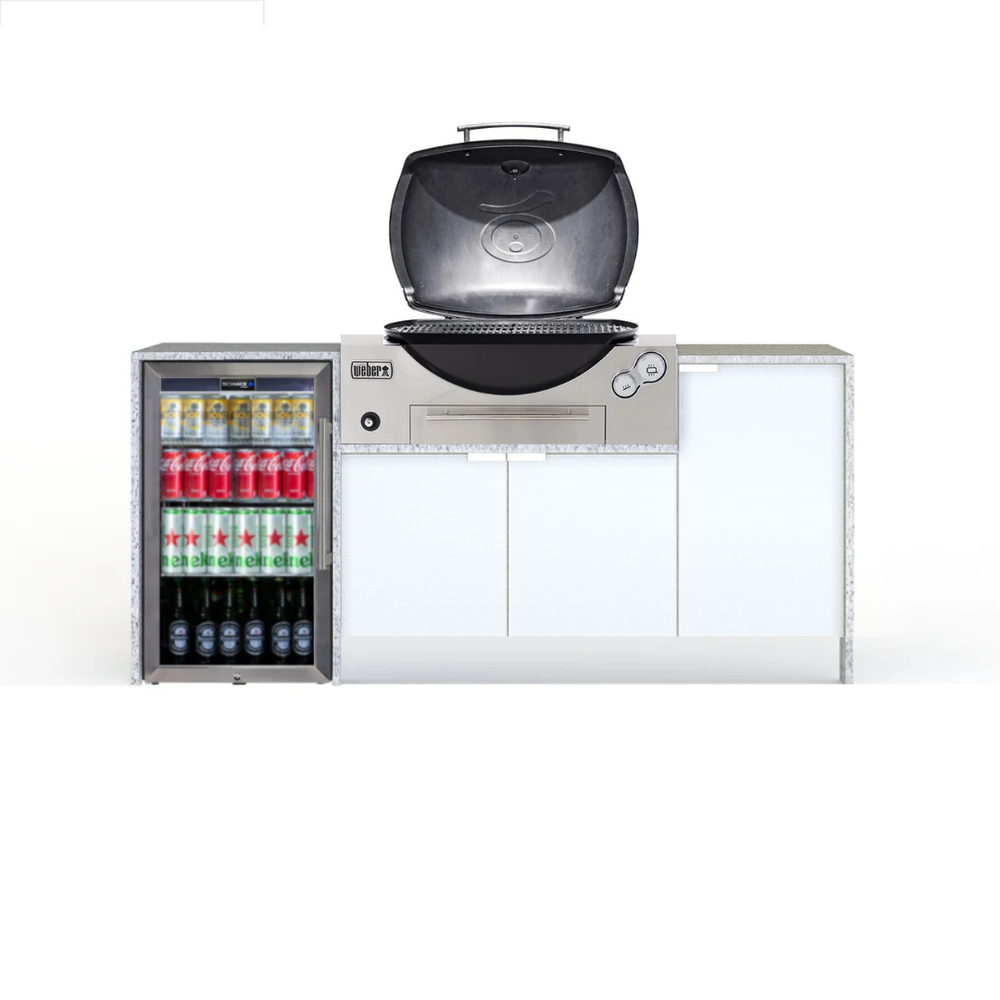 Grillhound Mini Outdoor Kitchen With Single fridge to Suit Weber Family Q - GW200