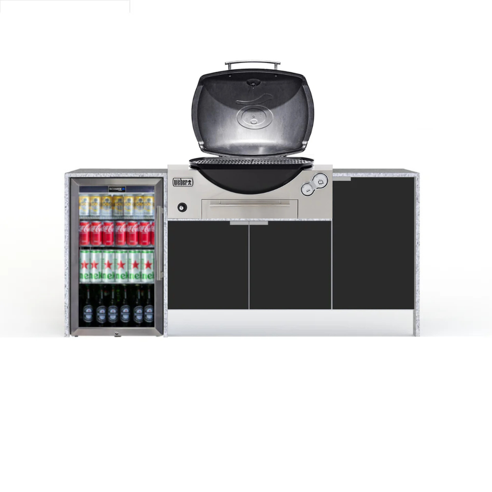 Grillhound Mini Outdoor Kitchen With Single fridge to Suit Weber Family Q - GW200