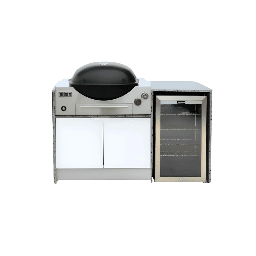 Grillhound Mini Outdoor Kitchen With Single Fridge to Suit Weber Family Q - GW151