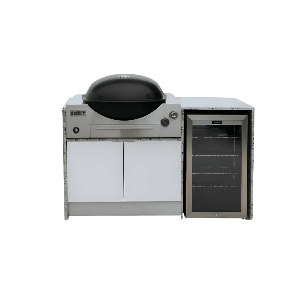 Grillhound Mini Outdoor Kitchen With Single Fridge to Suit Weber Family Q - GW151