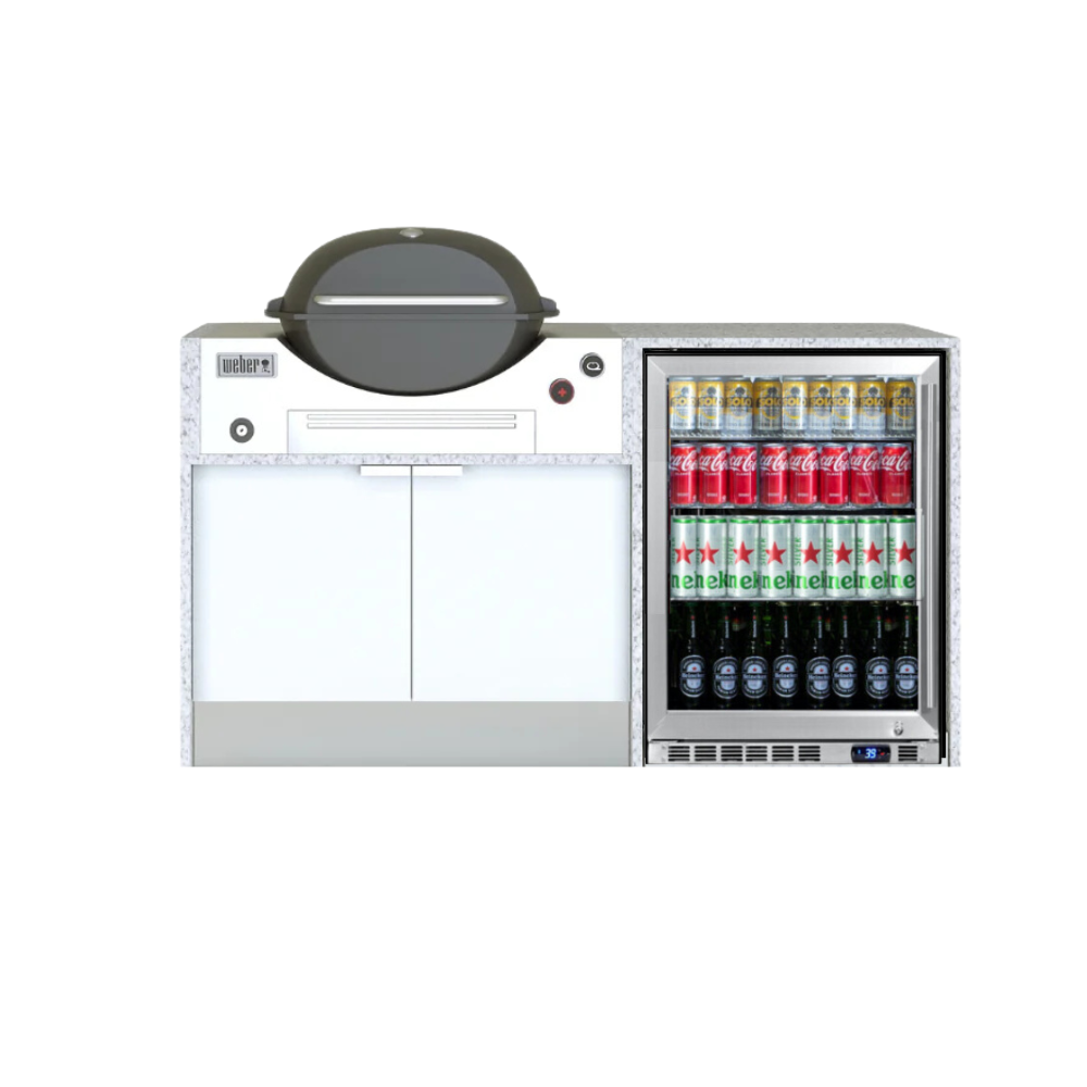 Grillhound Mini Outdoor Kitchen With Single Fridge to Suit Weber Family Q - GW151