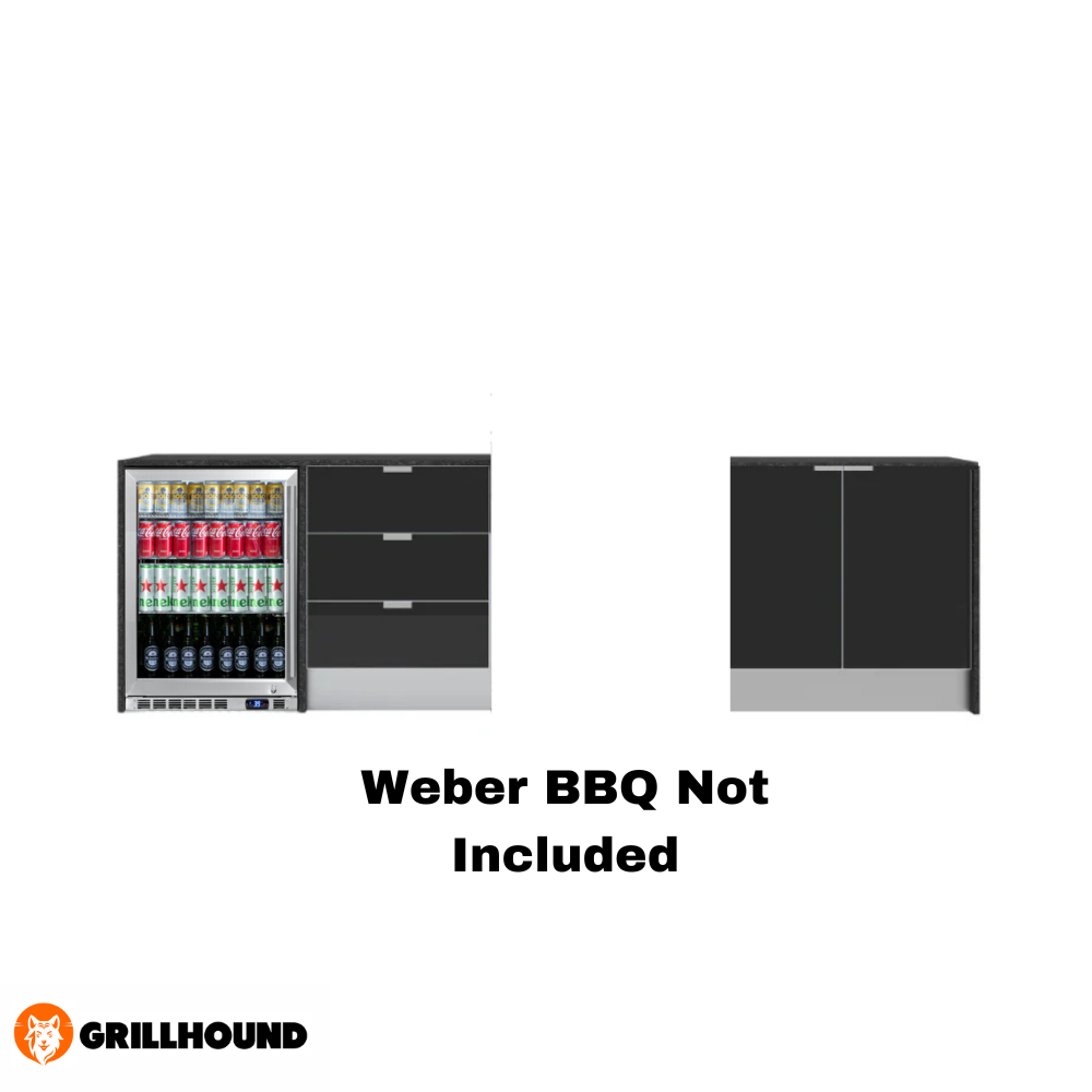 Grillhound Outdoor Kitchen To Suit Weber Summit With Single Fridge - GWS328