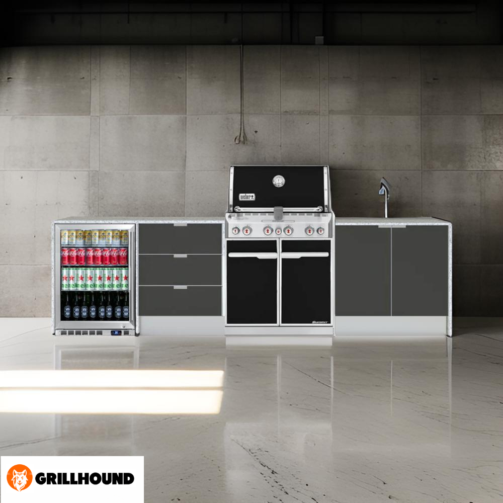 Grillhound Outdoor Kitchen To Suit Weber Summit With Single Fridge - GWS328