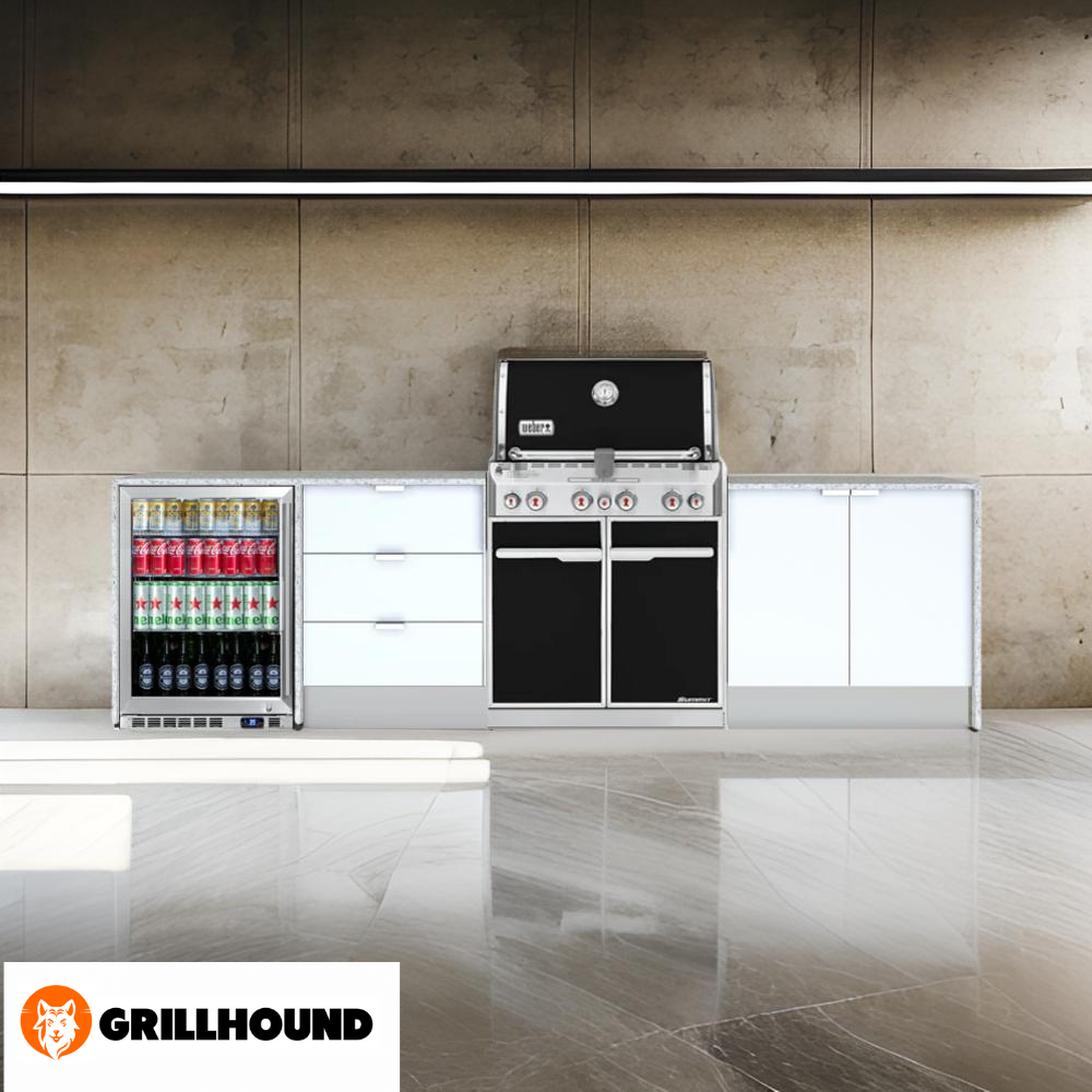 Grillhound Outdoor Kitchen To Suit Weber Summit With Single Fridge - GWS328