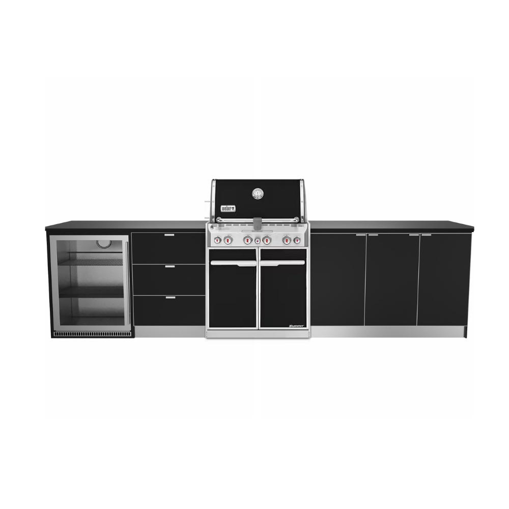 Grillhound Outdoor Kitchen To Suit Weber Summit With Single Fridge - GWS373