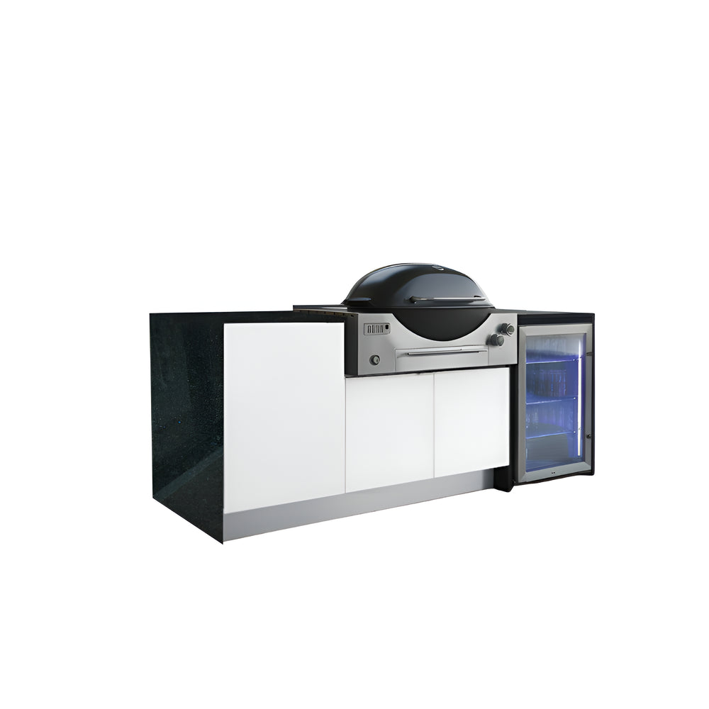 Grillhound Mini Outdoor Kitchen With Single fridge to Suit Weber Family Q - GW200