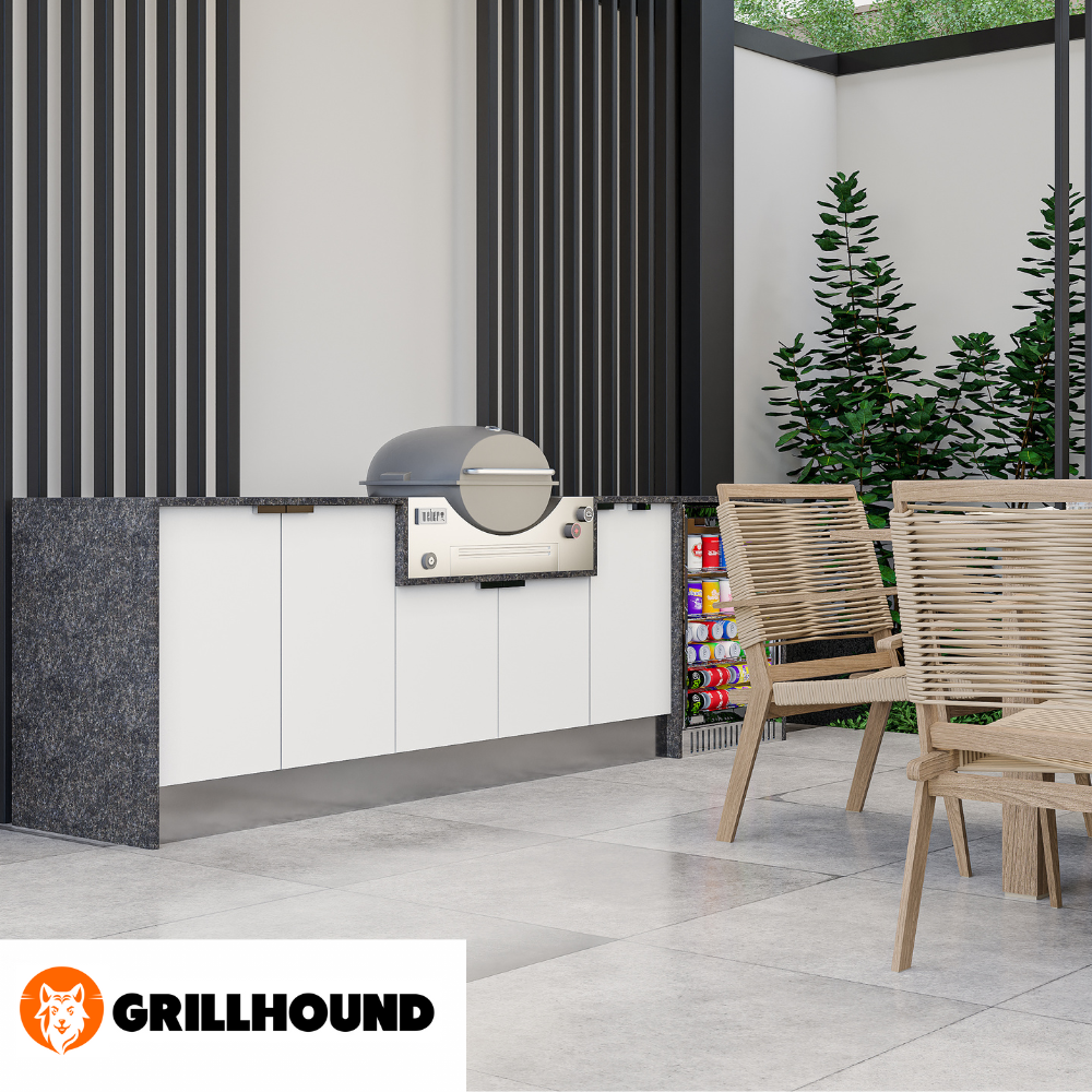 Grillhound Outdoor Kitchen Package to Suit Weber Family Q With Fridge - GW286