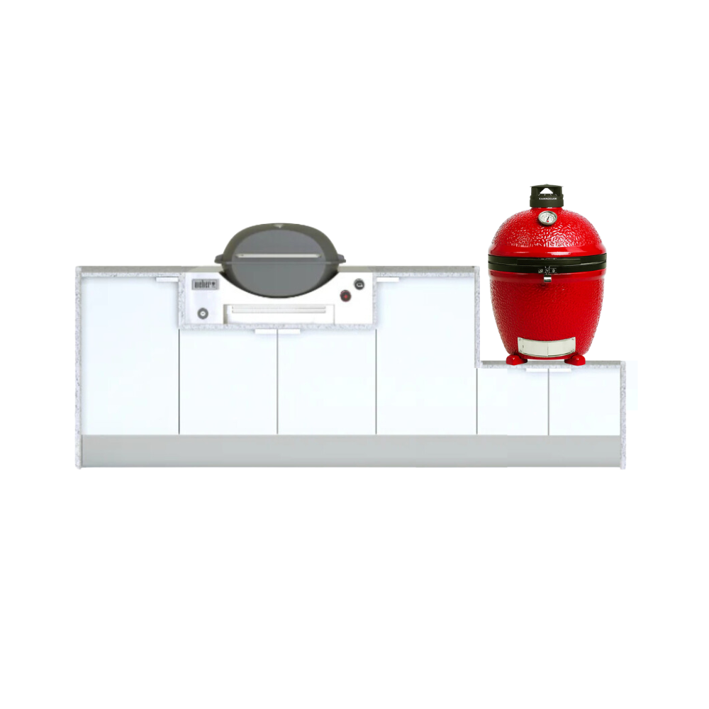 Grillhound Dual Fuel Mini Outdoor Kitchen Package to Suit Weber Family Q - GWK248