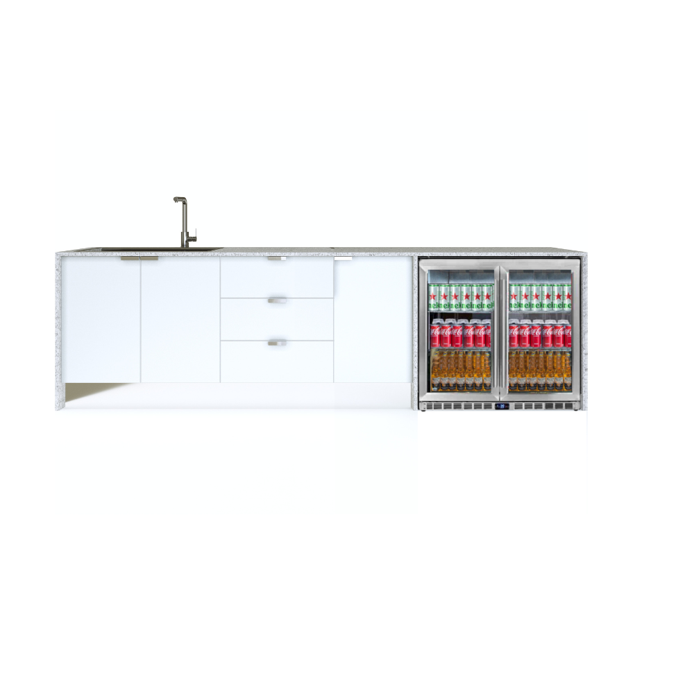 Grillhound Outdoor Kitchen With Sink & Double Fridge - G298