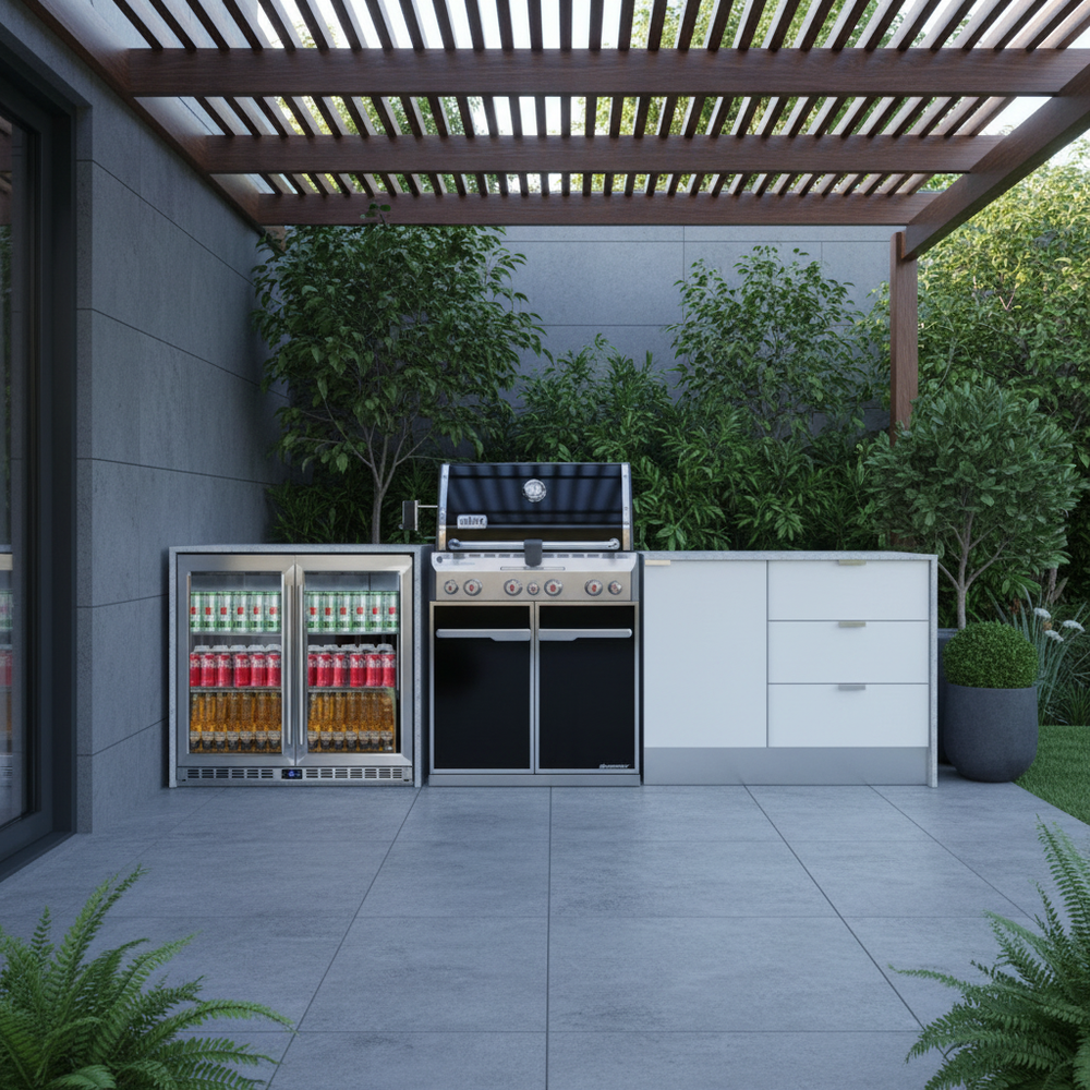 Grillhound Outdoor Kitchen To Suit Weber Summit With Double Fridge - GWS316