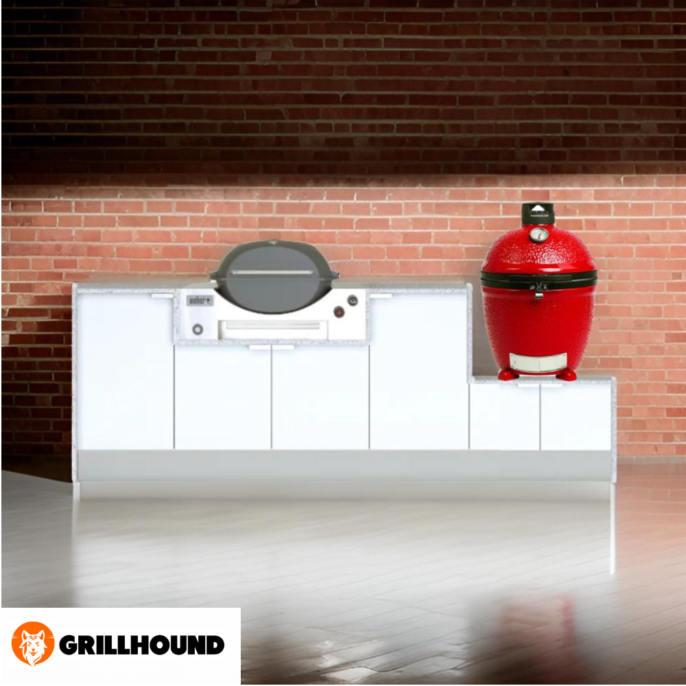 Grillhound Dual Fuel Mini Outdoor Kitchen Package to Suit Weber Family Q - GWK248