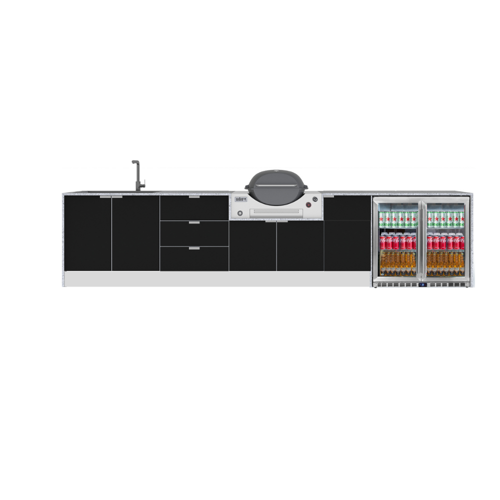 Grillhound Outdoor Kitchen Package to Suit Weber Family Q - GW385